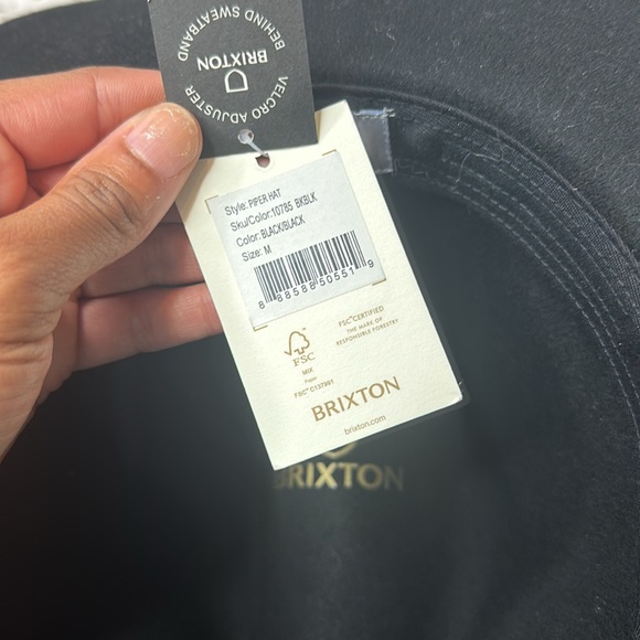 Brixton Piper Black Wool Floppy Brim Hat Size M NWT - Picture 13 of 14